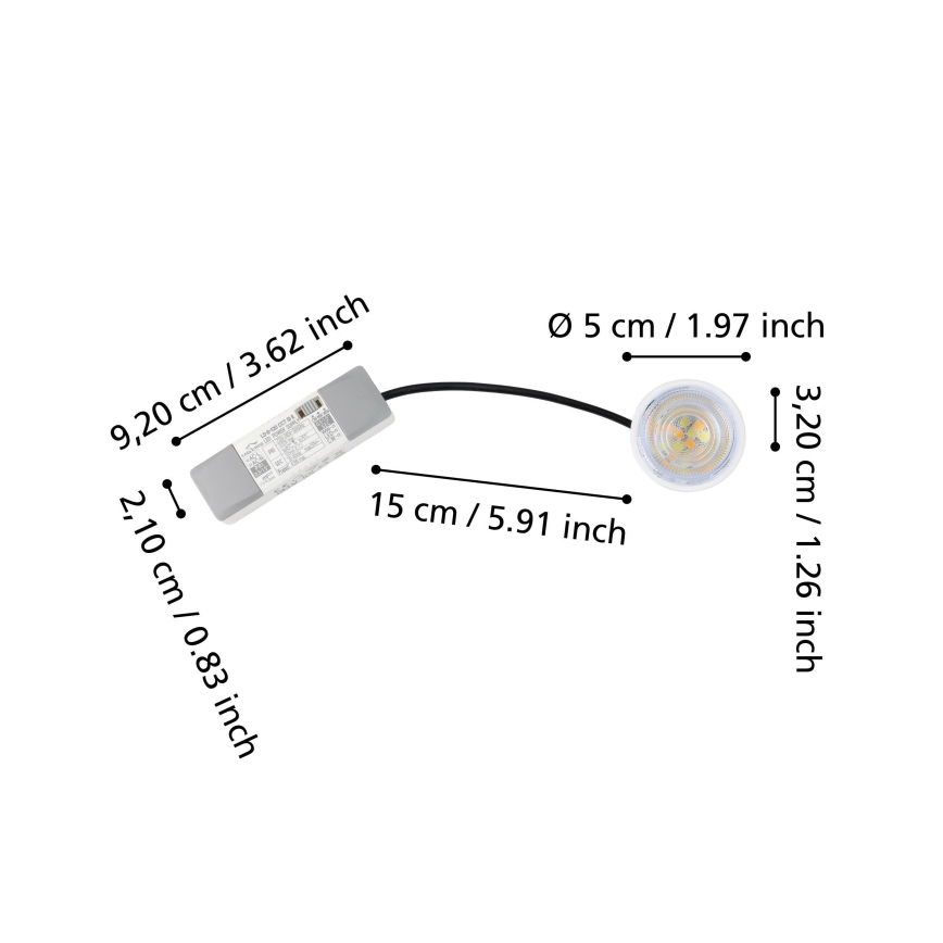 Eglo - LED външен модул LED/4,9W/230V 2700/4000/6500K IP65