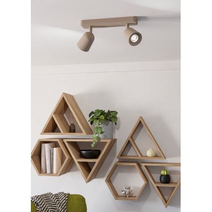 Eglo - Спот осветително тяло 2xGU10/10W/230V бежово