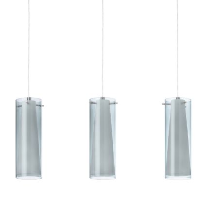 EGLO - Висяща лампа 3xE27/60W димчато стъкло