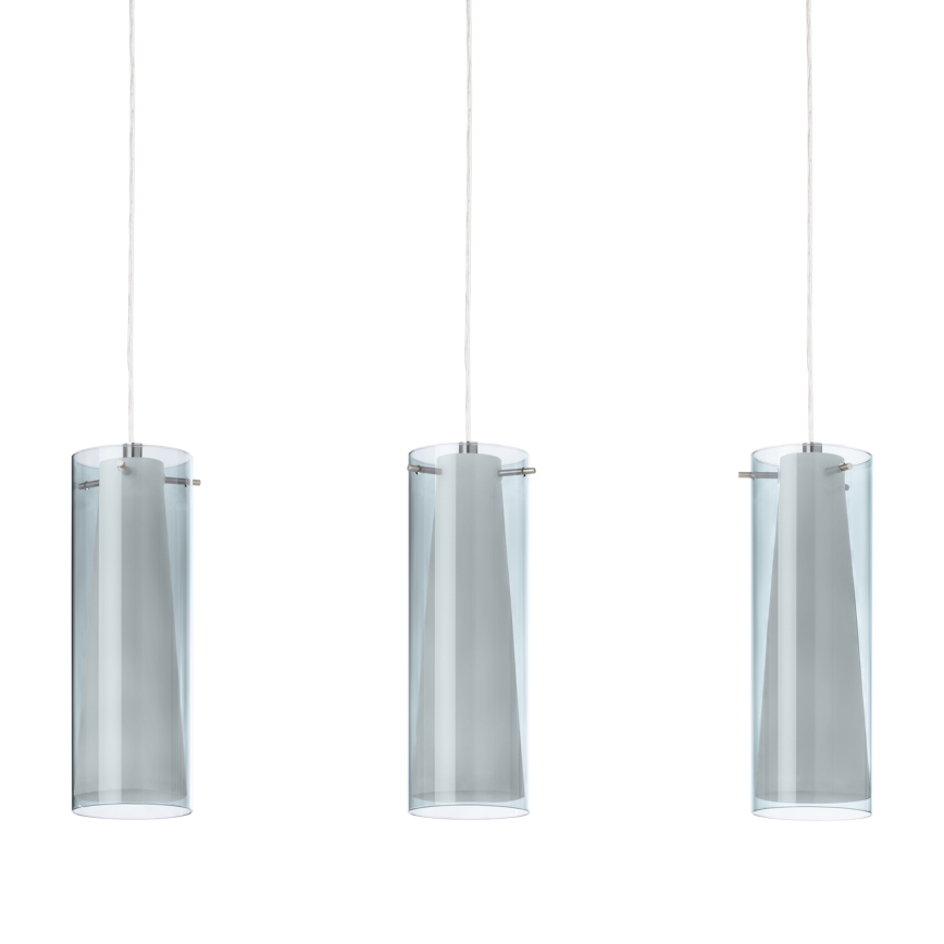 EGLO - Висяща лампа 3xE27/60W димчато стъкло