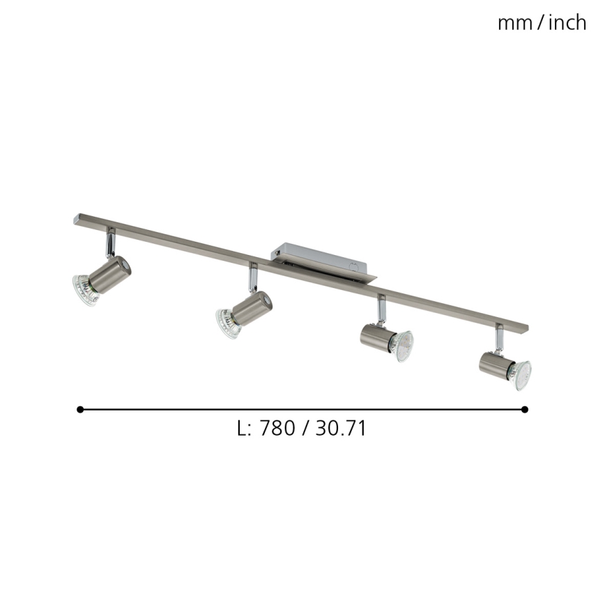 EGLO 90917 - Лампа за таван ROTTELO 4xGU10/LED/3W