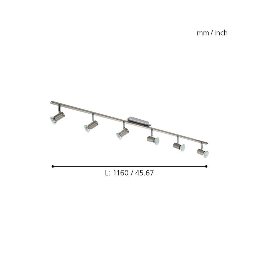 Eglo - Лампа за таван 6xGU10/LED/3W