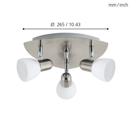 Eglo - Точково осветително тяло 3xE14/40W