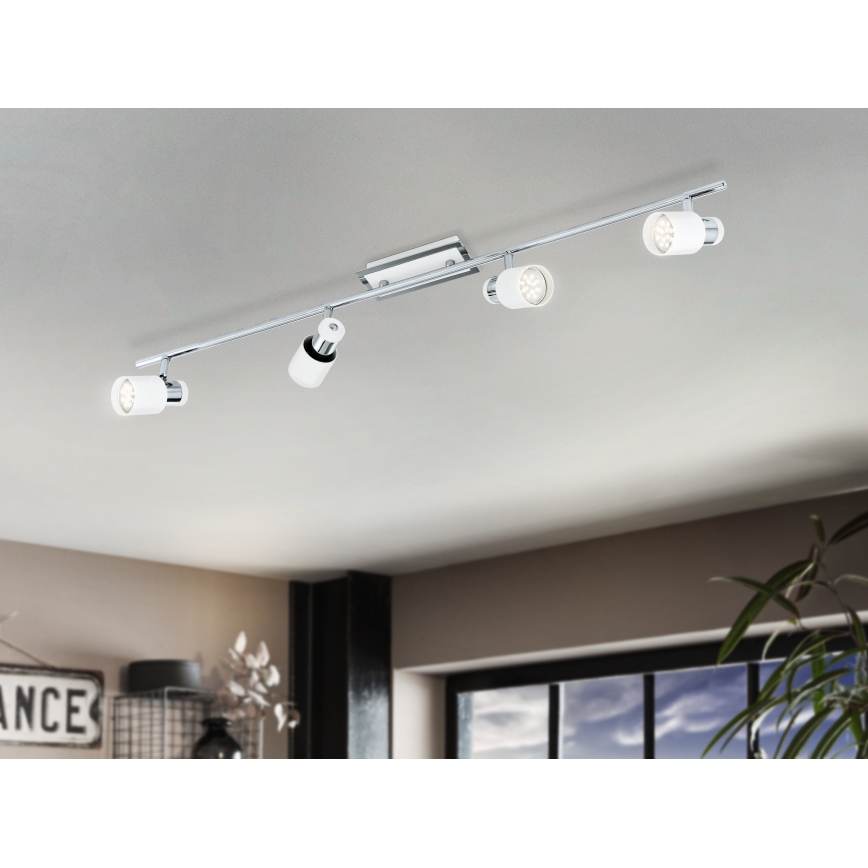 Eglo - LED Точково осветително тяло 4xGU10-LED/5W/230V