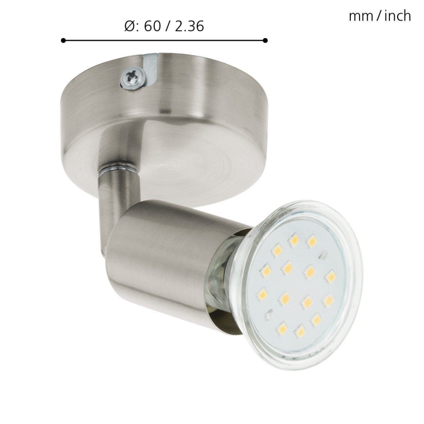 Eglo - LED Стенен спот LED 1xGU10/2,8W/230V