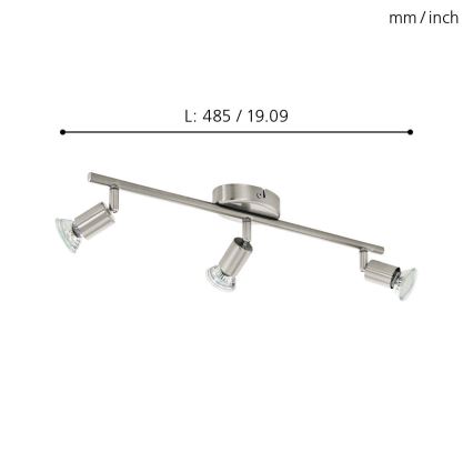 Eglo - LED спот 3xGU10-LED/2,8W/230V