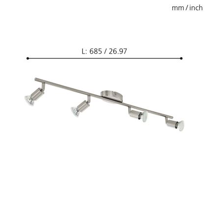 Eglo - LED спот 4xGU10-LED/2,8W/230V