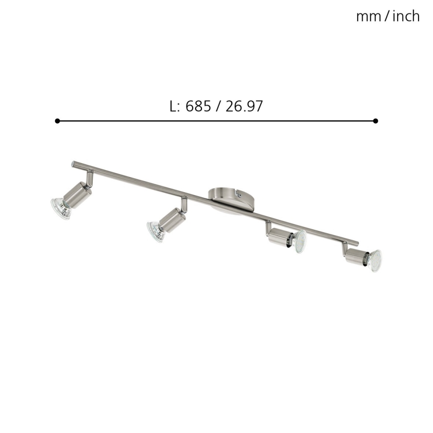 Eglo - LED спот 4xGU10-LED/2,8W/230V