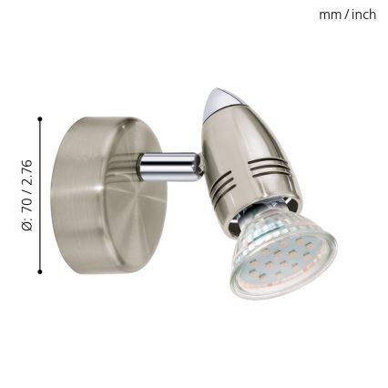 Eglo - LED Точково осветително тяло  1xGU10/3W/230V
