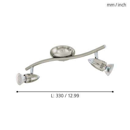 Eglo - LED Точково осветително тяло  2xGU10/3W/230V