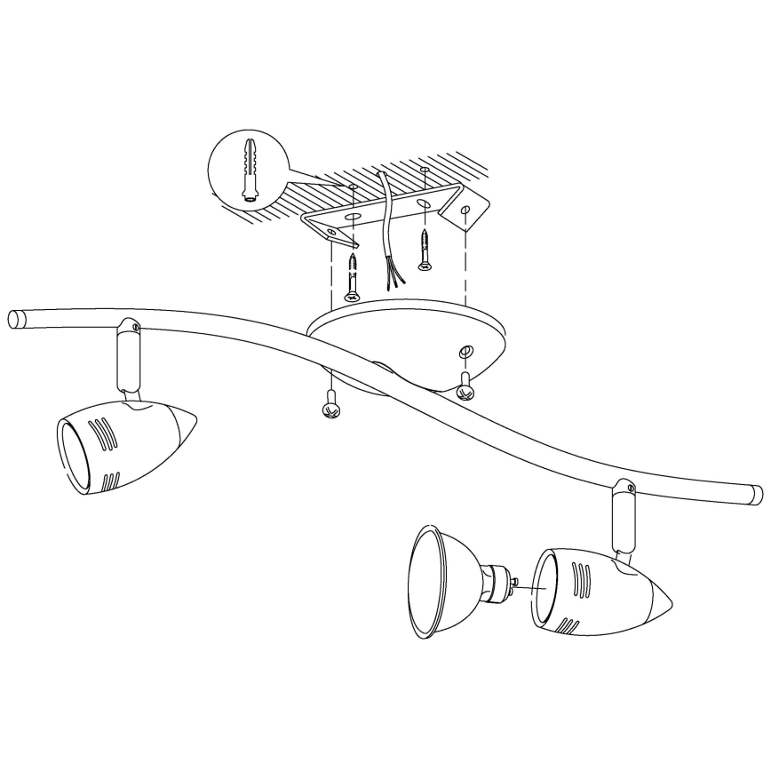 Eglo - LED Точково осветително тяло  2xGU10/3W/230V