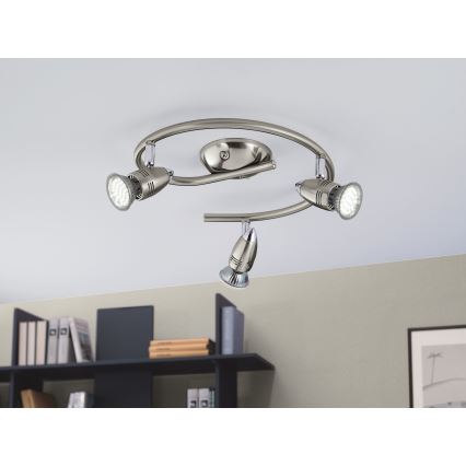 Eglo - LED Точково осветително тяло  3xGU10/3W/230V