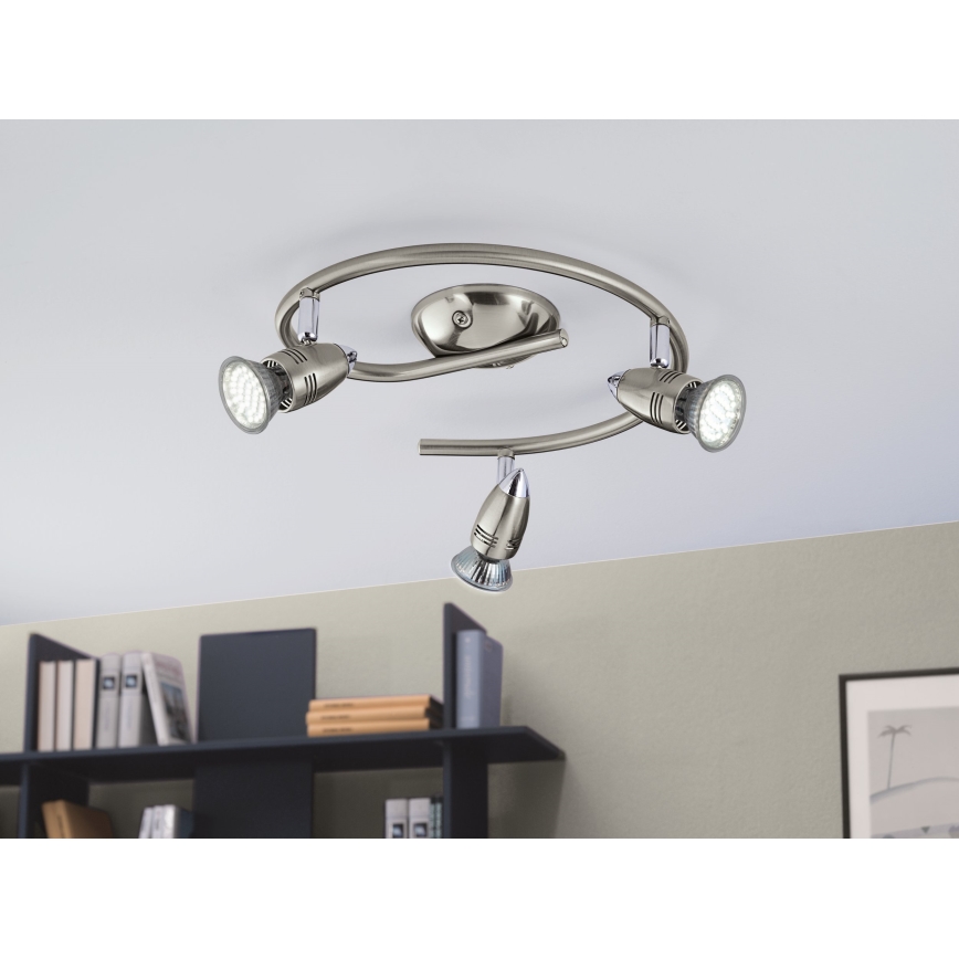 Eglo - LED Точково осветително тяло  3xGU10/3W/230V