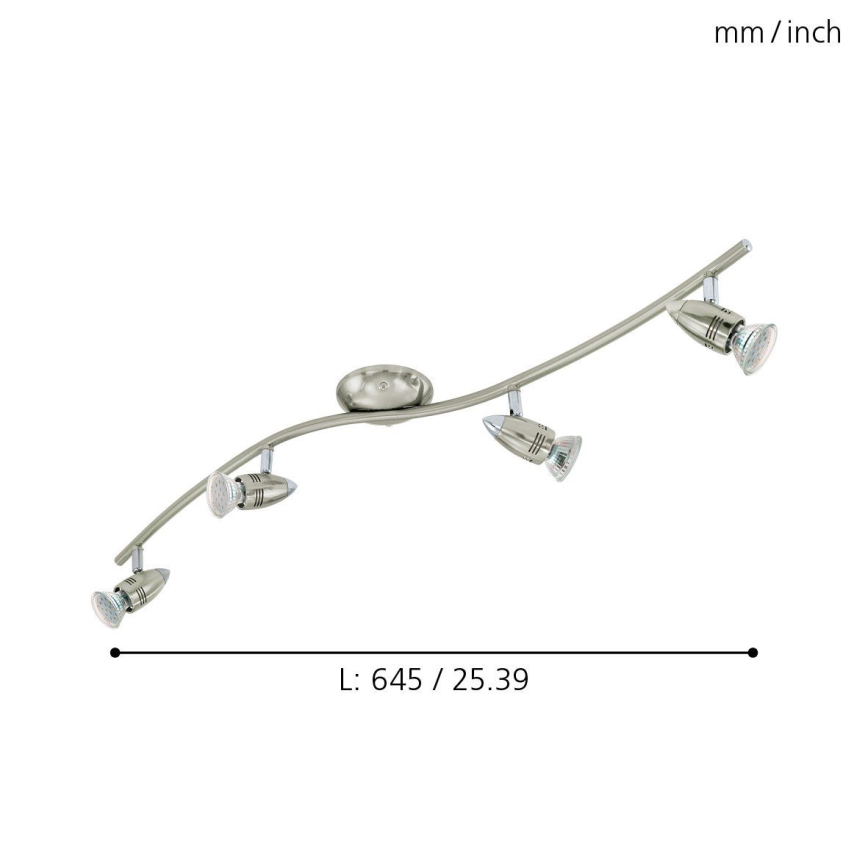 Eglo - LED Точково осветително тяло  4xGU10/3W/230V