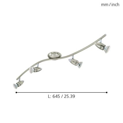 Eglo - LED Точково осветително тяло  4xGU10/3W/230V