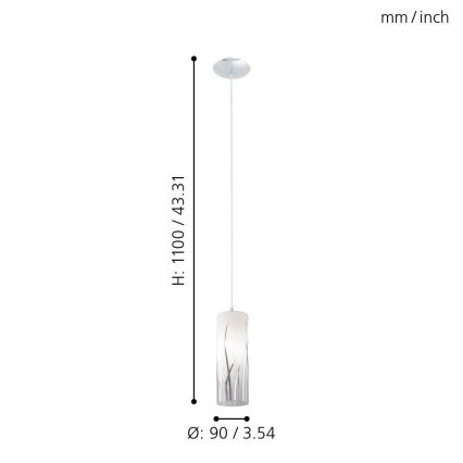 Eglo 92739 - Полилей RIVATO 1xE27/60W/230V