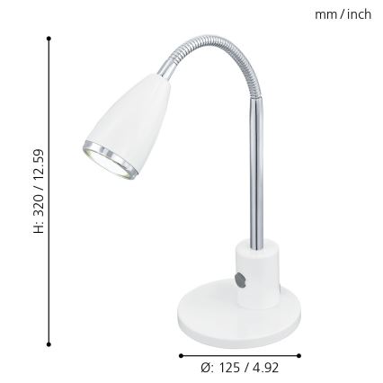 Eglo - Настолна лампа 1xGU10/3W/230V