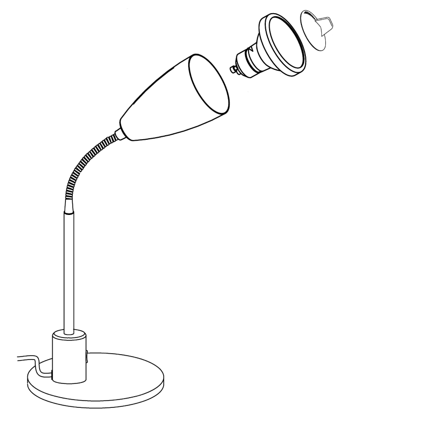 Eglo - Настолна лампа 1xGU10/3W/230V