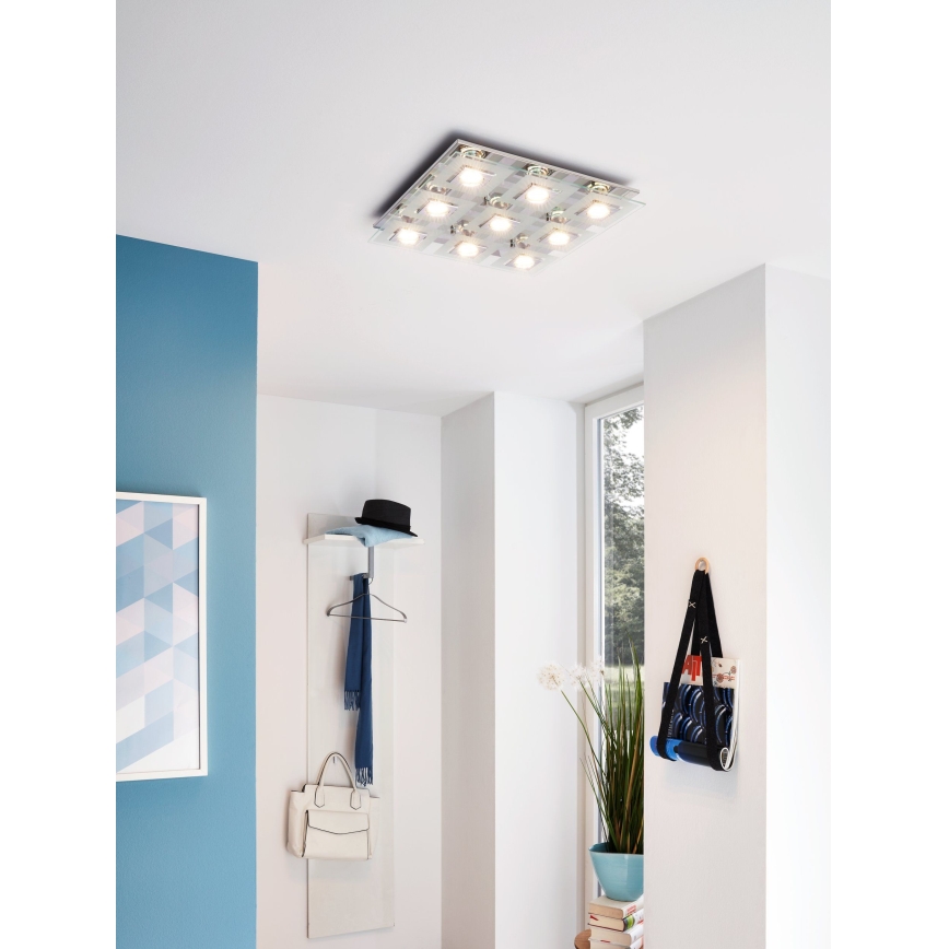 Eglo - LED Лампа за таван 9xGU10/3W/230V
