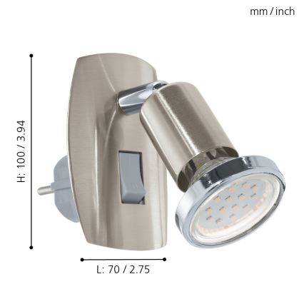 Eglo - LED Лампа за контакт 1xGU10-LED/3W/230V