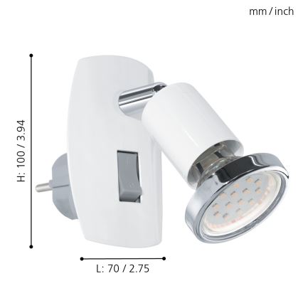 Eglo - LED Лампа за контакт 1xGU10-LED/3W/230V