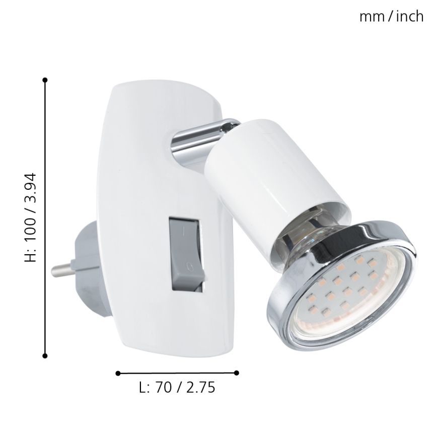 Eglo - LED Лампа за контакт 1xGU10-LED/3W/230V