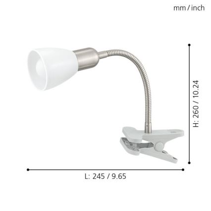 Eglo 92932 - LED лампа с щипка DAKAR 3 1xE14/4W/230V
