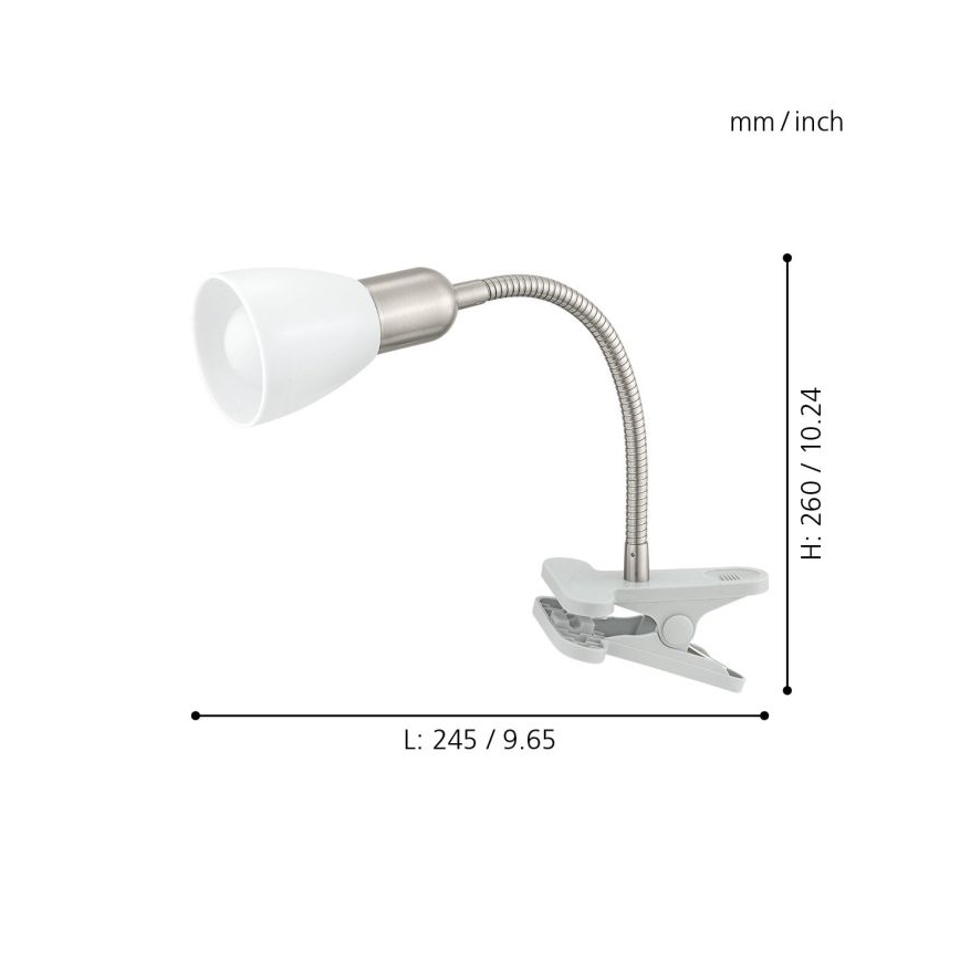 Eglo 92932 - LED лампа с щипка DAKAR 3 1xE14/4W/230V