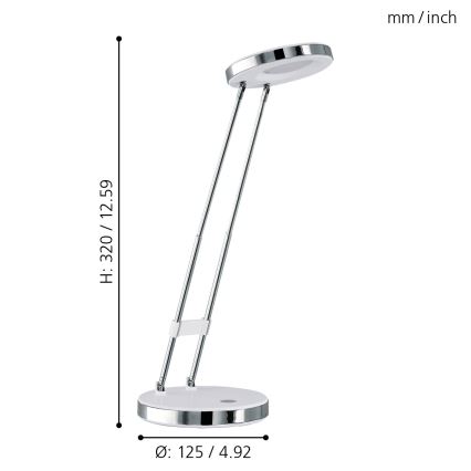 Eglo 93077 - LED Настолна лампа GEXO LED/3W/230V