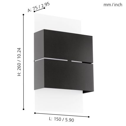 Eglo - LED Екстериорно осветление  2xLED/2,5W/230V IP44