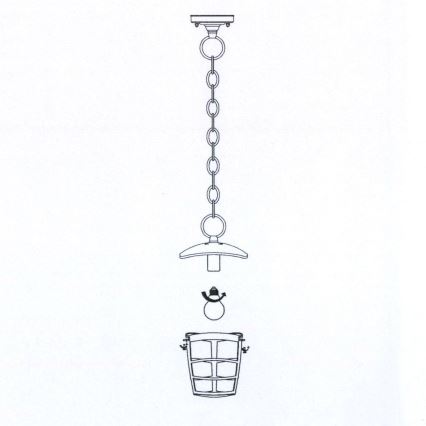 Eglo - LED Екстериорен полилей 1xE27/8,5W/230V IP44