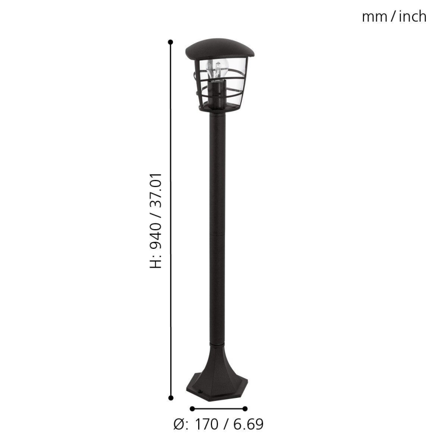 Eglo - LED външна лампа 1xE27/8,5W/230V IP44 черна