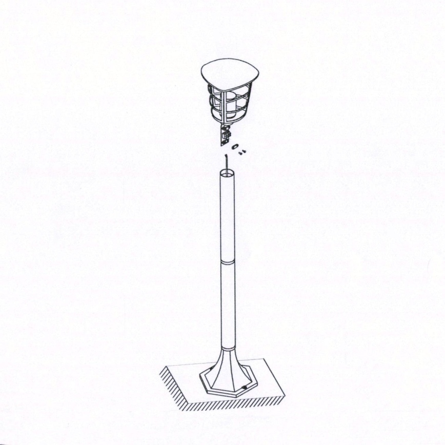 Eglo - LED външна лампа 1xE27/8,5W/230V IP44 черна