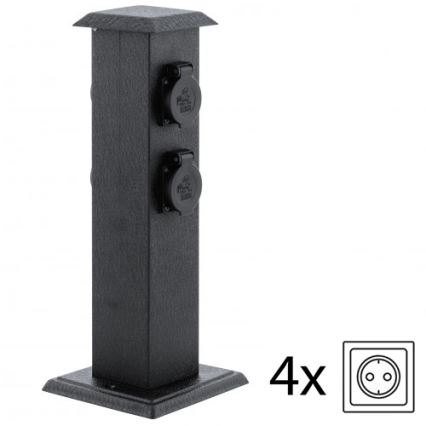 EGLO - Екстериорен градина колона с букси SCHUKO IP44