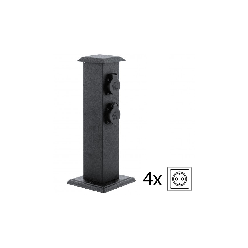 EGLO - Екстериорен градина колона с букси SCHUKO IP44