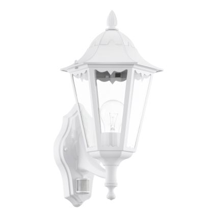 Eglo - Екстериорна Стенна лампа на сензор 1xE27/60W/230V IP44
