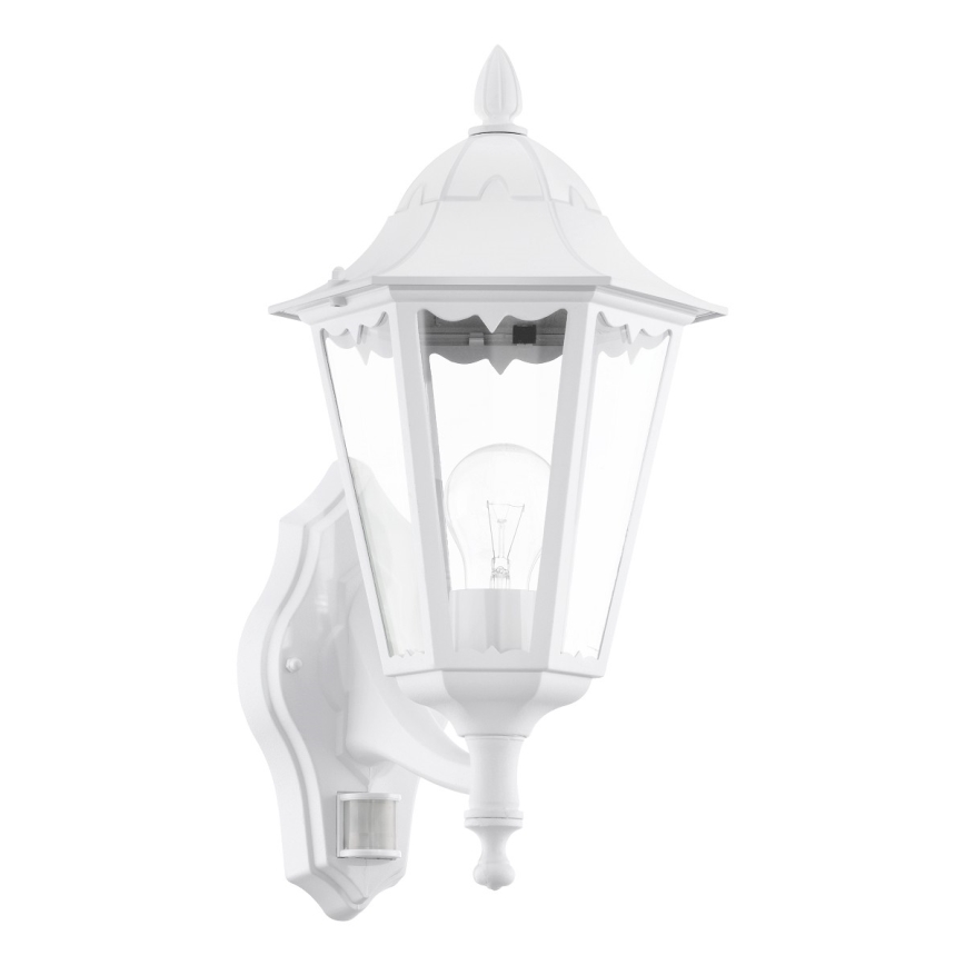 Eglo - Екстериорна Стенна лампа на сензор 1xE27/60W/230V IP44