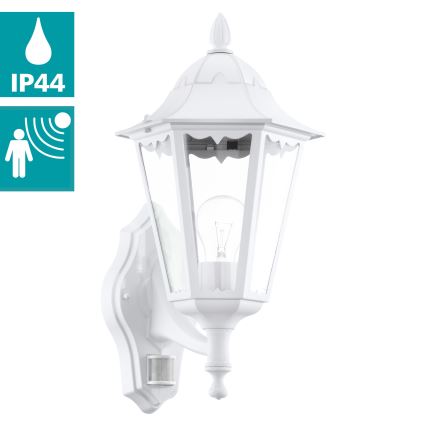 Eglo - Екстериорна Стенна лампа на сензор 1xE27/60W/230V IP44
