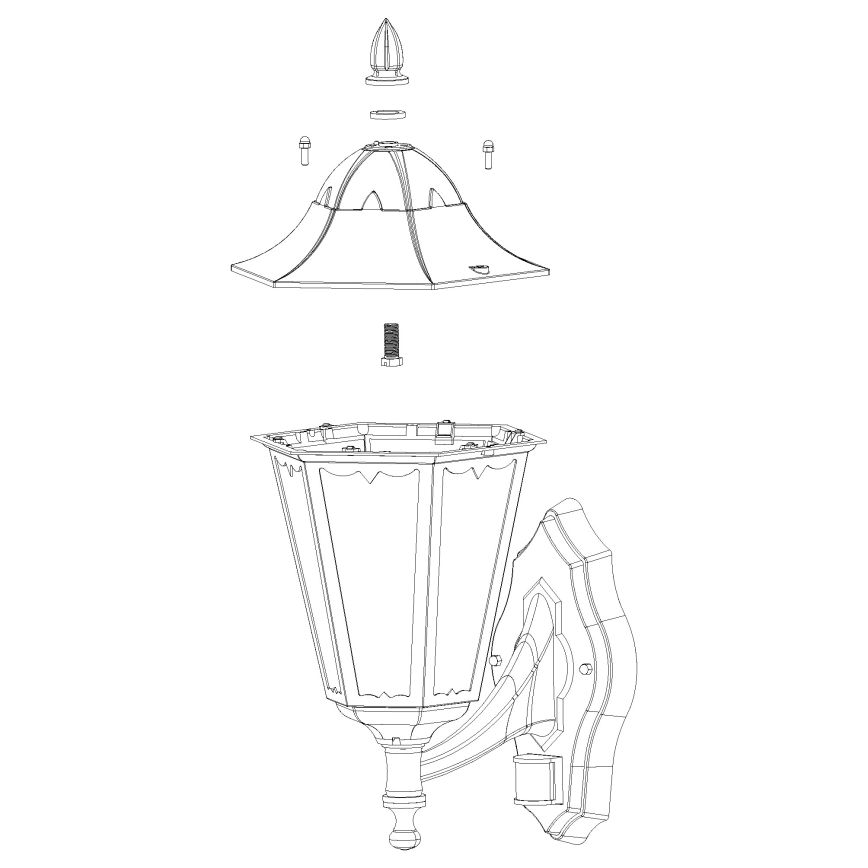 Eglo - Екстериорна Стенна лампа на сензор 1xE27/60W/230V IP44