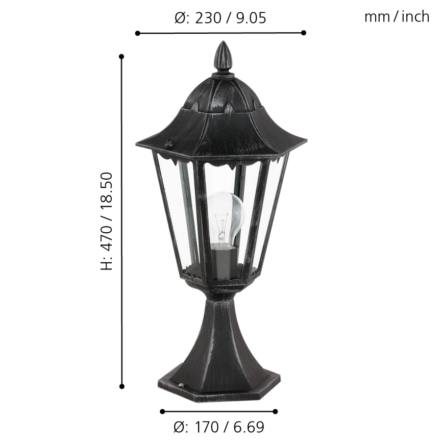 Eglo - Екстериорна лампа 1xE27/60W/230V IP44