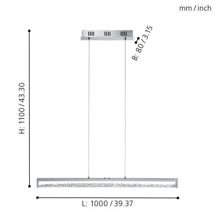 Eglo - LED Димируем висящ полилей LED/32W/230V