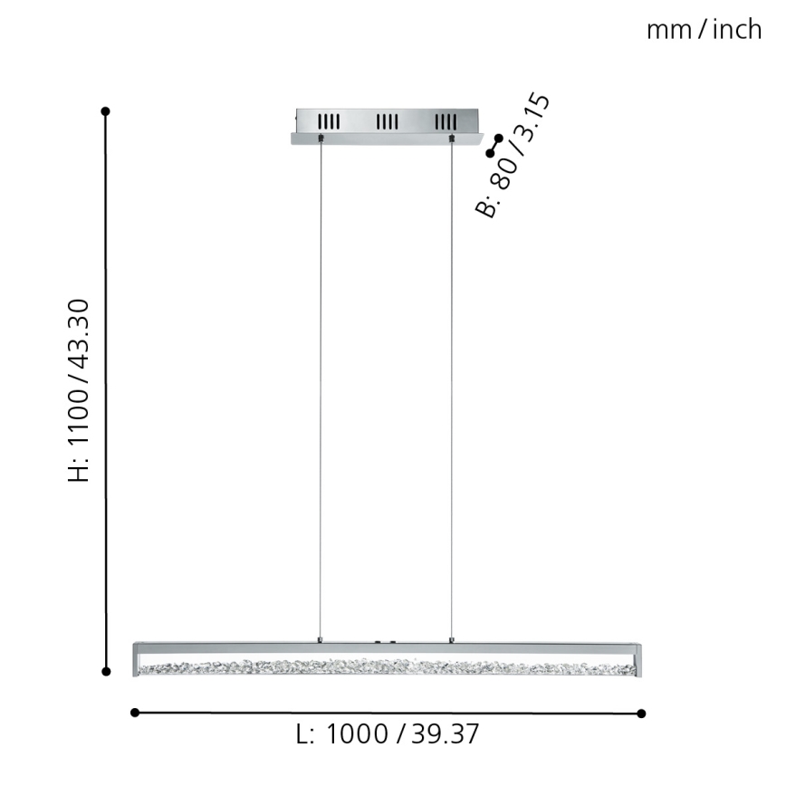 Eglo - LED Димируем висящ полилей LED/32W/230V