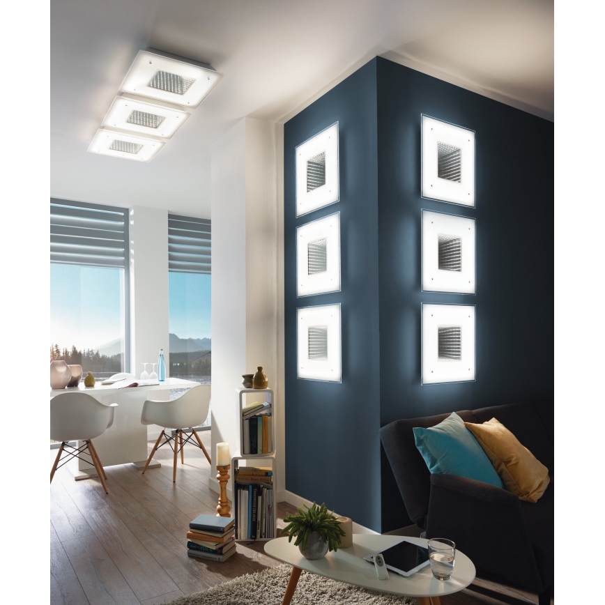 Eglo 93659 - LED плафониера LICOSA LED/24W + LED/2,6W + дистанционно управление