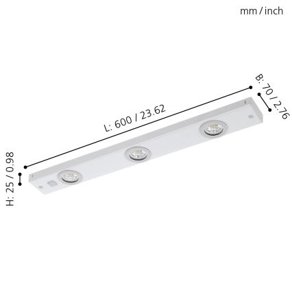Eglo - LED Спот 3xLED/2.3W/230V