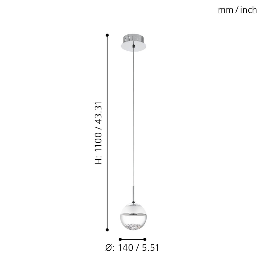 Eglo - LED Висящи лампи 1xLED/5W/230V