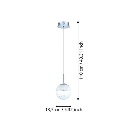 Eglo - LED висящо осветително тяло LED/5W/230V