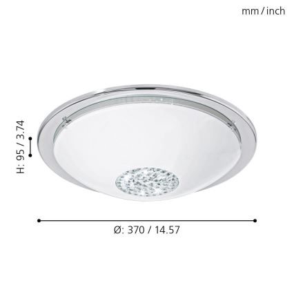 Eglo - LED таванно осветително тяло LED/12W/230V