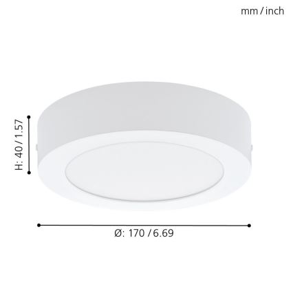 Eglo 94072 - LED Лампа FUEVA 1 LED/10,89W/230V