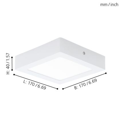 Eglo 94073 - LED Лампа FUEVA 1 LED/10,95W/230V