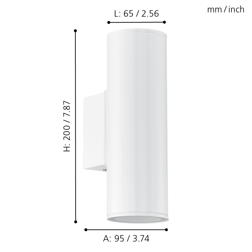 Eglo - LED Екстериорно осветление 2xGU10/3W/230V IP44